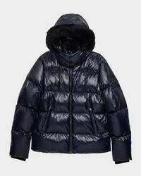 Kid's Kings Shearling-Trimmed Puffer Jacket, Size XS-XXL