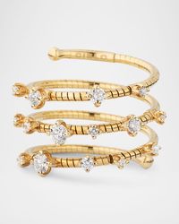 18k Yellow Gold Spiral Diamond Ring