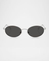 SK7033 Metal Oval Sunglasses