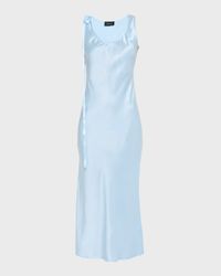 Scoop-Neck Satin Maxi Camisole Dress
