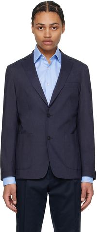BOSS Navy Slim-Fit Blazer