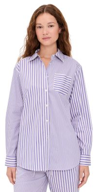 Solid & Striped The Avril Button Down Ultra Violet L