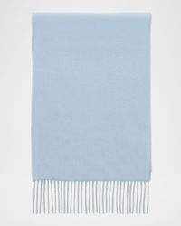 Men's Cashmere Double-Face EKD Embroidered Scarf