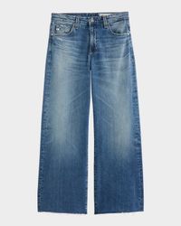 Saige Mid-Rise Wide-Leg Crop Jeans