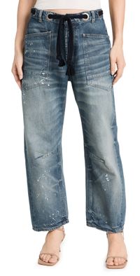 Free People Moxie Pull-On Barrel Jeans Timeless Blue 31