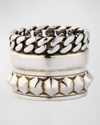 Men's Punk Multi-Layer Ring
