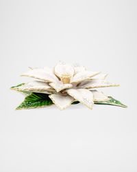 White Poinsettia Tabletop Decoration