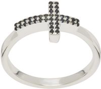Stolen Girlfriends Club SSENSE Exclusive Silver Dusted Cross Ring