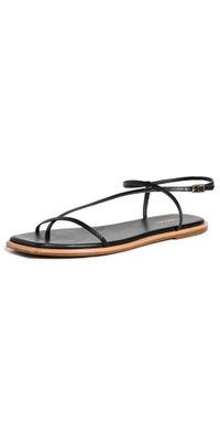 KAANAS Alayta Square Toe Naked Sandals Black 10