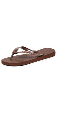 Havaianas Top Tiras Flip Flop Dark Brown 11/12