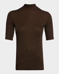 The Lurex Mock-Neck Top