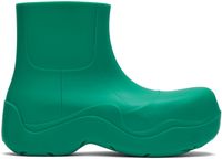 Bottega Veneta Bottes de pluie vertes à semelle Puddle