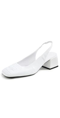 Courrèges Heritage Vinyl Slingbacks Heritage White 36