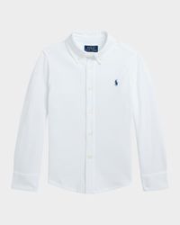 Boy's Cotton Mesh Sport Shirt, Size 2-7