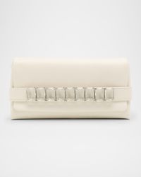 Kya Crystal-Embellished Leather Clutch Bag