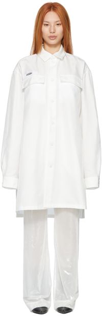 032c White Nylon Mini Dress