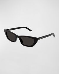 Sleek Acetate Cat-Eye Sunglasses