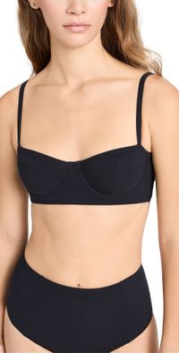 Ulla Johnson Zahara Bikini Top Noir P