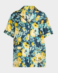 Ingo Floral-Print Silk Twill Short Pajama Set