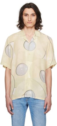 Boss Chemise beige à motif graphique