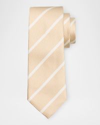Men's Silk and Cotton Regimental Stripe Tie