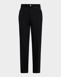 Men's Straight-Leg Pintuck Pleated Five-Pocket Trousers