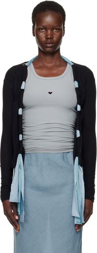Baserange Black & Blue Circ Cardigan