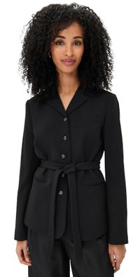 Theory Tie Waist Jacket Black 10