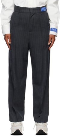 ADER error Gray Striped Trousers
