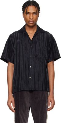 NEEDLES Black & Purple Italian Collar Shirt