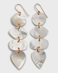 Mother-of-Pearl Linear Geo Dangle Earrings