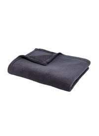 Today Linge De Maison - Plaid uni - Taille 125x150 - Gris