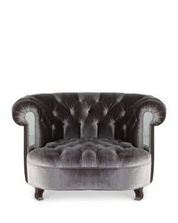 Rebecca Tufted Chair with Mirror Accents