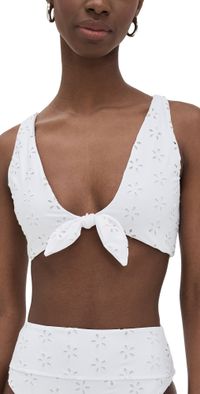 Beach Riot Dallas Top White Magnolia Eyelet L