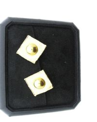 22KYG SQUARE EARRINGS