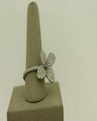 Giardini Segreti Petite Diamond Flower Ring, Size 6.5