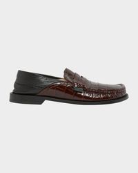 Men's Campo Croc-Effect Collapsible-Back Loafers