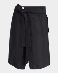 Triple Silk Organdie Belted Skirt