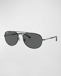 Men's rb3735 Double-Bridge Metal Aviator Sunglasses, 60mm