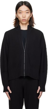 HOMME PLISSÉ ISSEY MIYAKE Black Rustic Knit Sweater