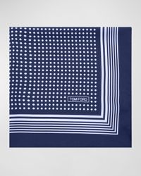 Men's Silk Polka Dot Pocket Square