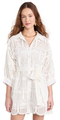 SUNDRESS Florine Dress Pineapple Eyelet White L/XL