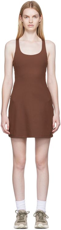 Girlfriend Collective Brown Paloma Dress