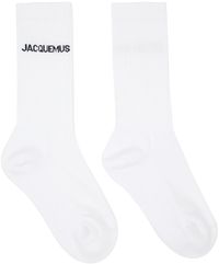 JACQUEMUS White Les Classiques 'Les chaussettes Jacquemus' Socks