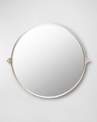 Burnish Silver Round Mirror, 32"