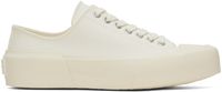 Jil Sander Baskets blanches à garniture caoutchoutée
