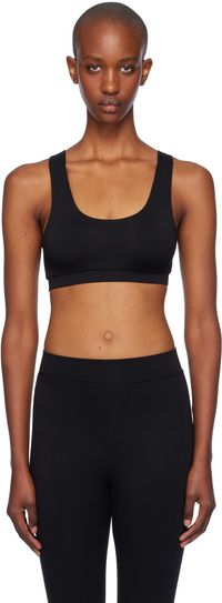 ÉTERNE Soutien-gorge de sport noir en jersey