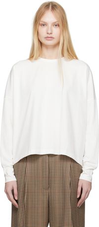 Studio Nicholson White Loop Long Sleeve T-shirt