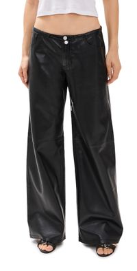 Still Here Cool Jeans in Black Leather Black Leather 25