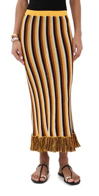 ESCVDO Misti Midi Skirt Yellow/Tobacco S